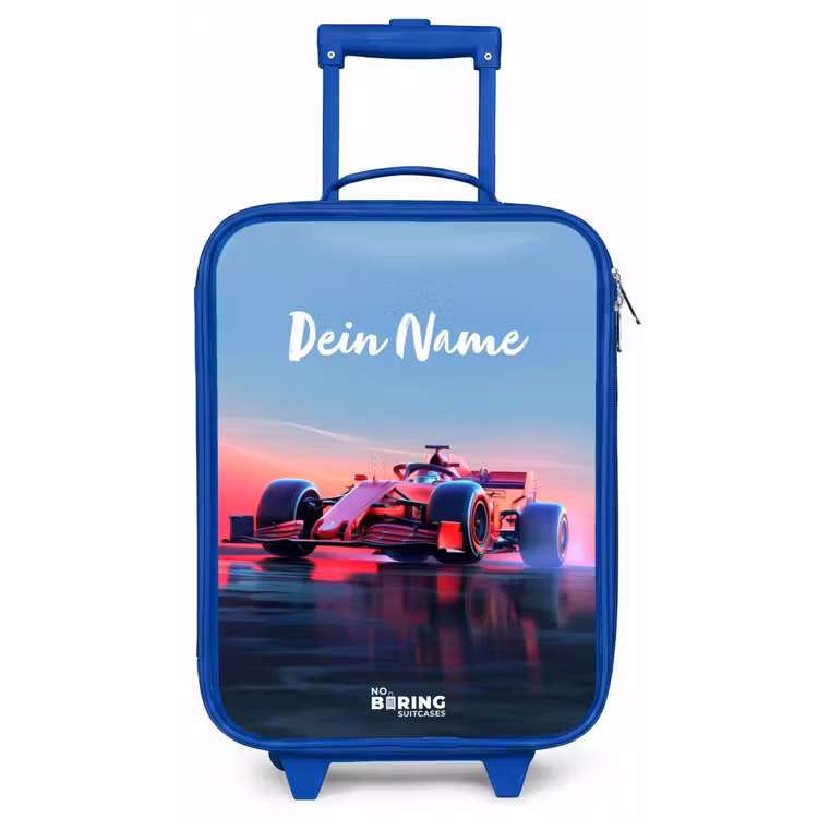 Rode racer Kinderkoffer - Blauw klein -zz3dotto