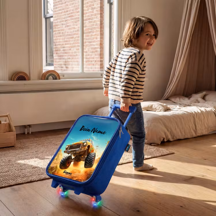 Zandsloper Kinderkoffer - Blauw klein -sfeer1