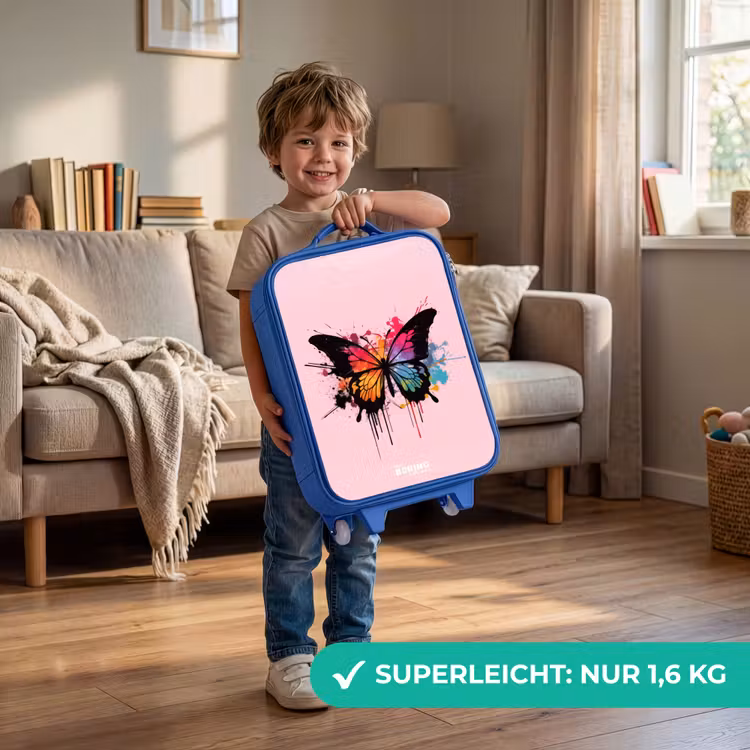 Vlinderverf Kinderkoffer - Blauw klein -sfeer2_DE
