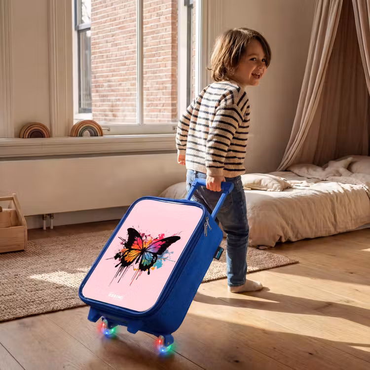Vlinderverf Kinderkoffer - Blauw klein -sfeer1