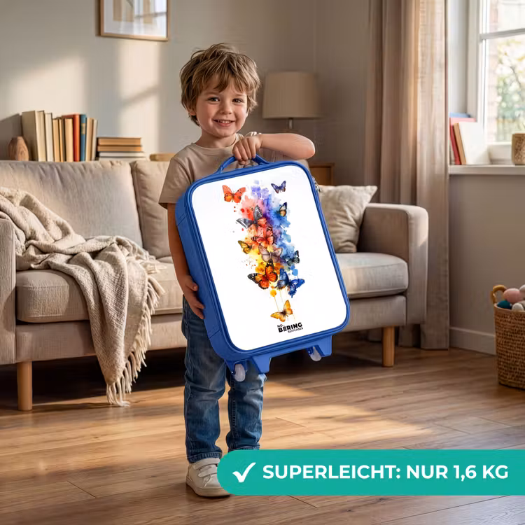 Vlinderzwerm Kinderkoffer - Blauw klein -sfeer2_DE