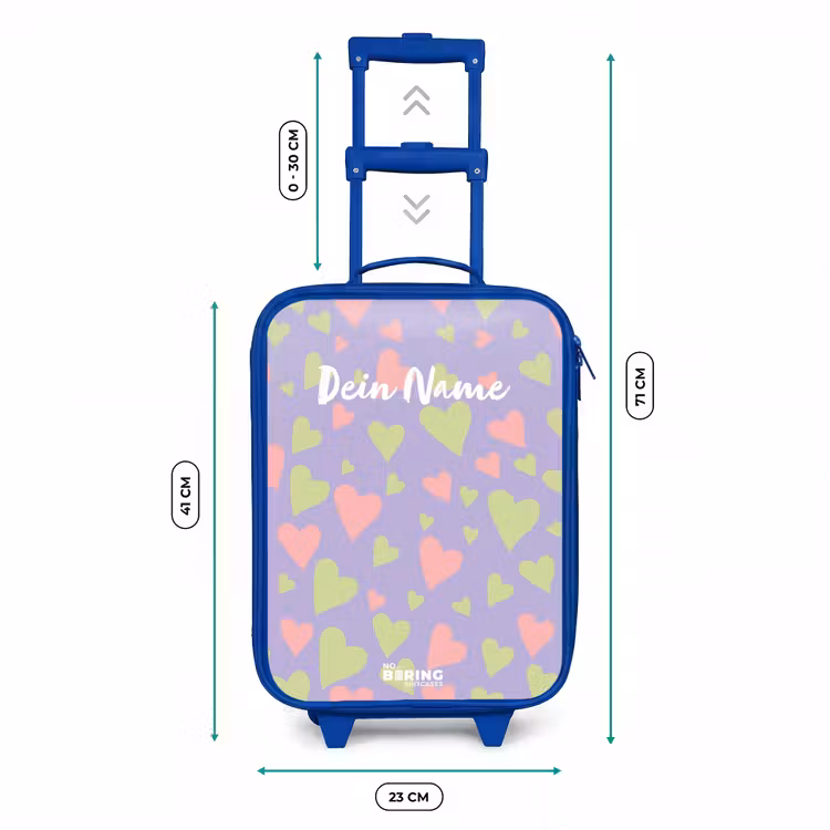 Lovely lila Kinderkoffer - Blauw klein -productfoto_formaten