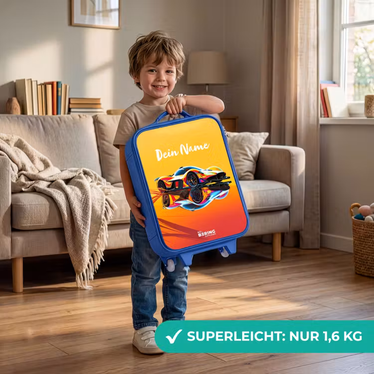 Sunbeam sprinter Kinderkoffer - Blauw klein -sfeer2_DE