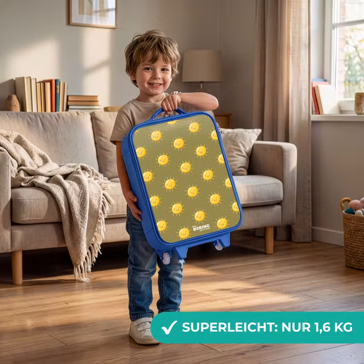 Sunny situation olijf Kinderkoffer - Blauw klein -sfeer2_DE