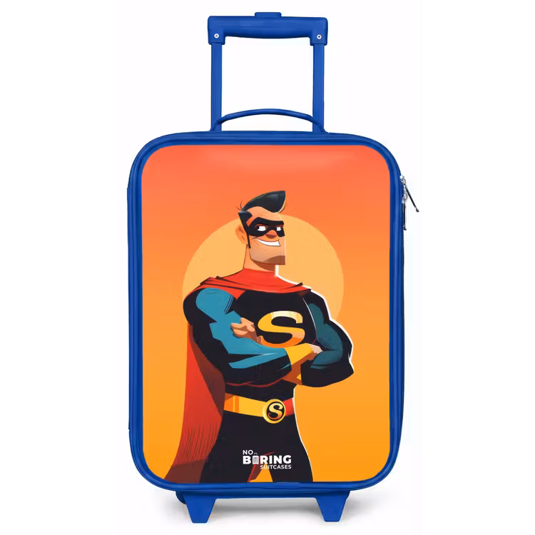 Sunny superhero Kinderkoffer - Blauw klein -zz3dotto