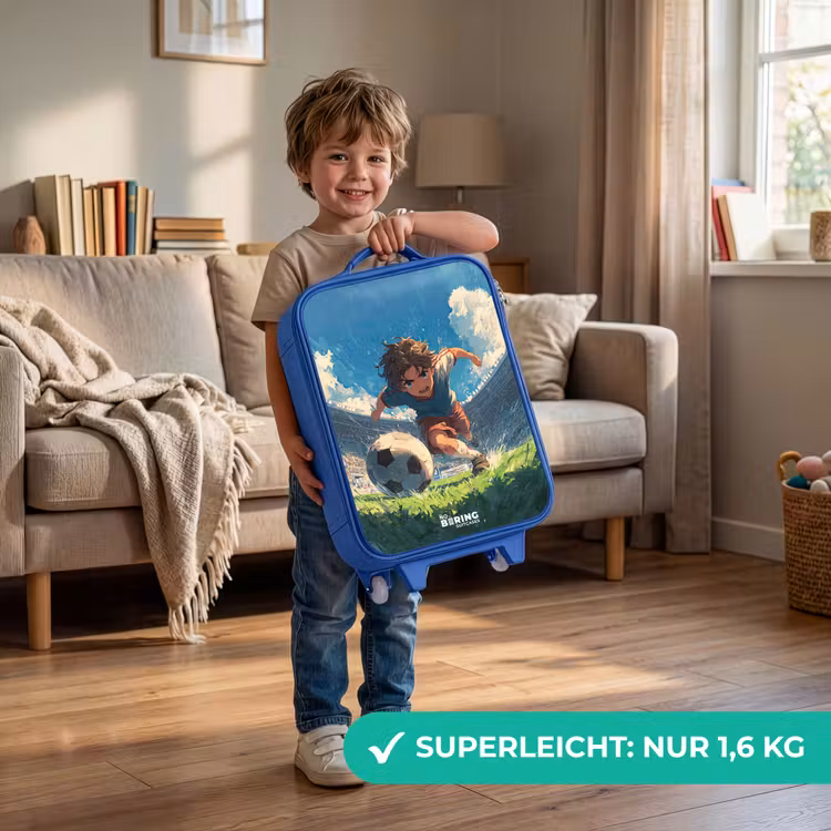 Stadion - Voetbal - Jongen Kinderkoffer - Blauw klein -sfeer2_DE