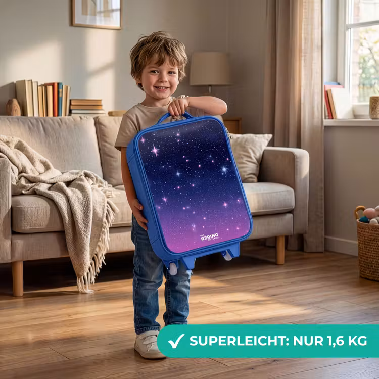 Sterren - Galaxy - Blauw - Roze Kinderkoffer - Blauw klein -sfeer2_DE