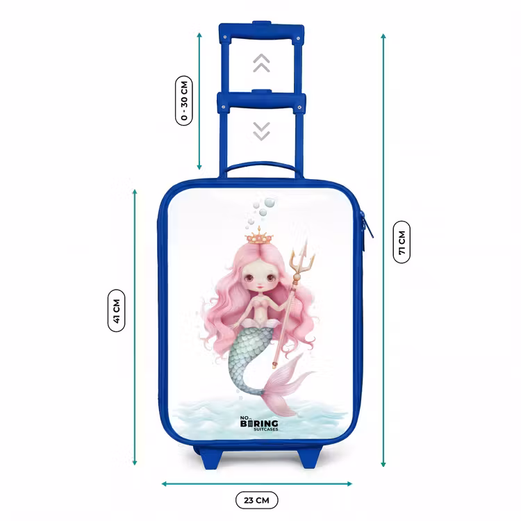 Suzy sirene Kinderkoffer - Blauw klein -productfoto_formaten
