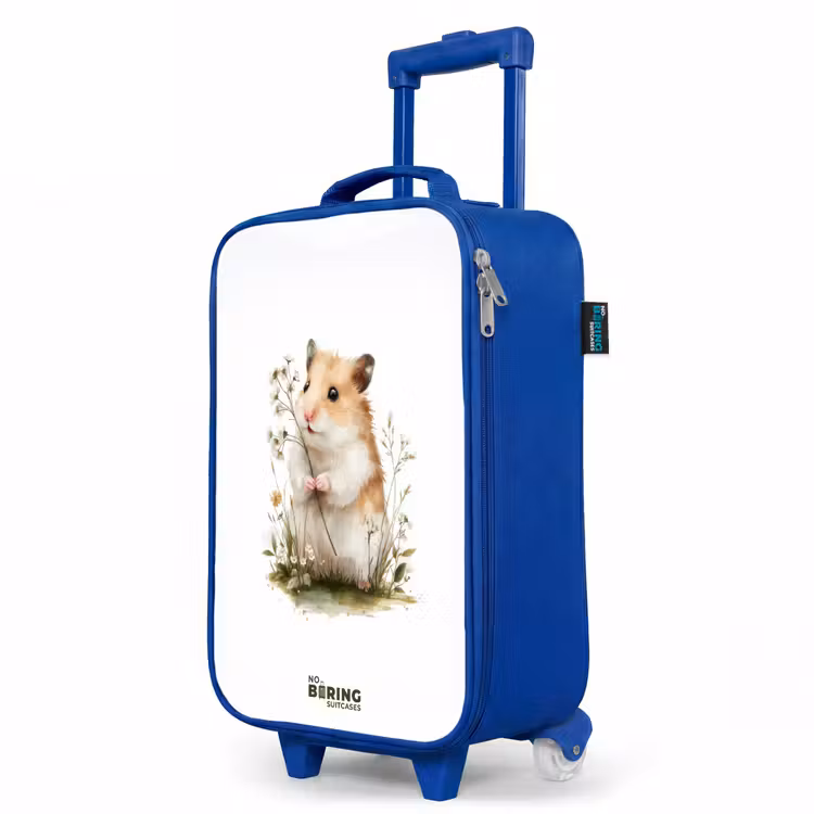 Dier - Natuur - Hamster Kinderkoffer - Blauw klein -productfoto_schuin