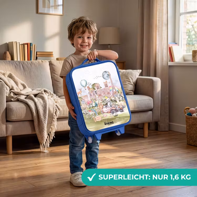Dierlijke fantasiestad Kinderkoffer - Blauw klein -sfeer2_DE