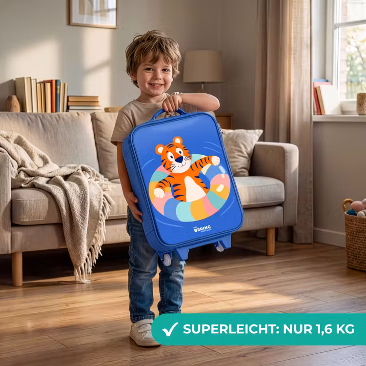 Tijger - Zwemband - Water Kinderkoffer - Blauw klein -sfeer2_DE
