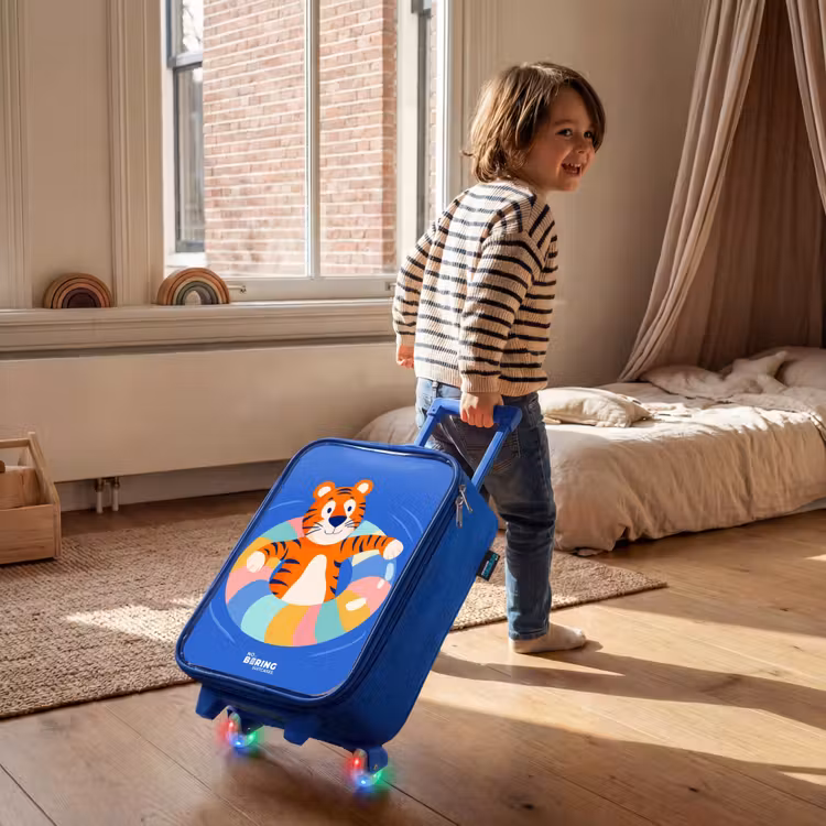 Tijger - Zwemband - Water Kinderkoffer - Blauw klein -sfeer1