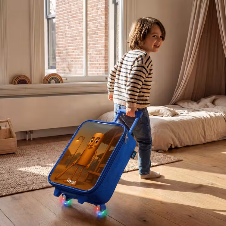 Tung Tung Tung Sahur Kinderkoffer - Blauw klein -sfeer1