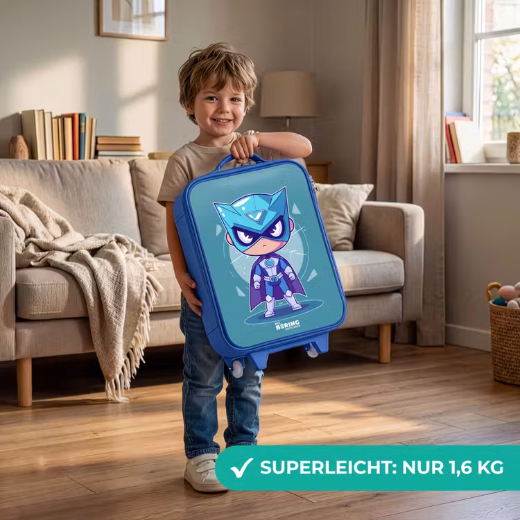 Turquoise tornado Kinderkoffer - Blauw klein -sfeer2_DE