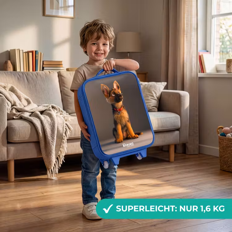 Hidde herder Kinderkoffer - Blauw klein -sfeer2_DE