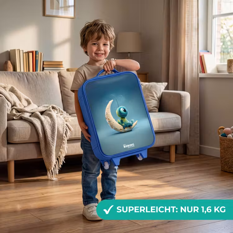 Dromerig Wezentje op de Maan Kinderkoffer - Blauw klein -sfeer2_DE