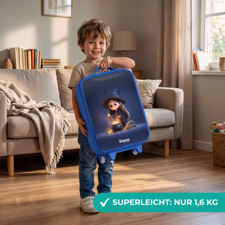 Betoverend meisje met ketel Kinderkoffer - Blauw klein -sfeer2_DE