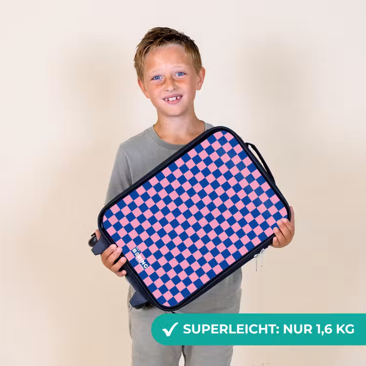 Blokjes - Blauw - Roze Kinderkoffer - Zwart klein -sfeer4_DE