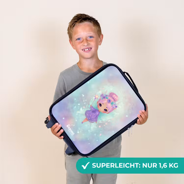 Bloemenfee in pastelglans Kinderkoffer - Zwart klein -sfeer4_DE