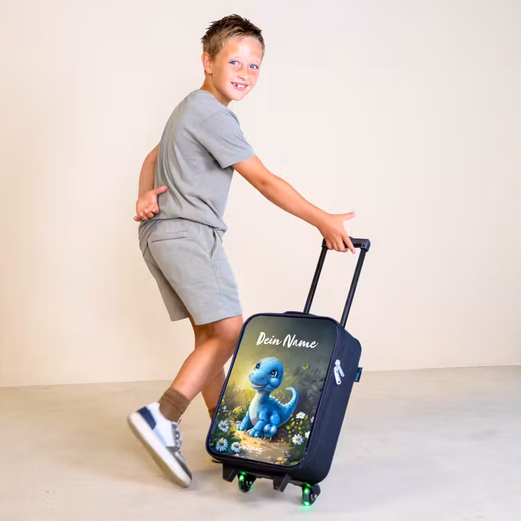 Branco Brontosaurus Kinderkoffer - Zwart klein -sfeer3