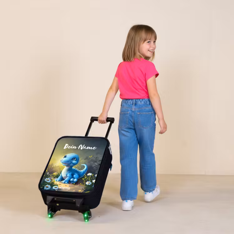 Branco Brontosaurus Kinderkoffer - Zwart klein -sfeer1