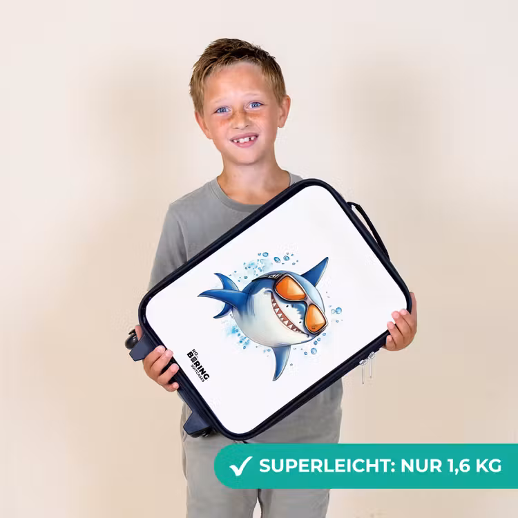 Coole haai met zonnebril in het water Kinderkoffer - Zwart klein -sfeer4_DE