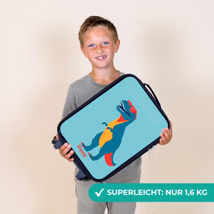 Coole T. rex met zonnebril Kinderkoffer - Zwart klein -sfeer4_DE