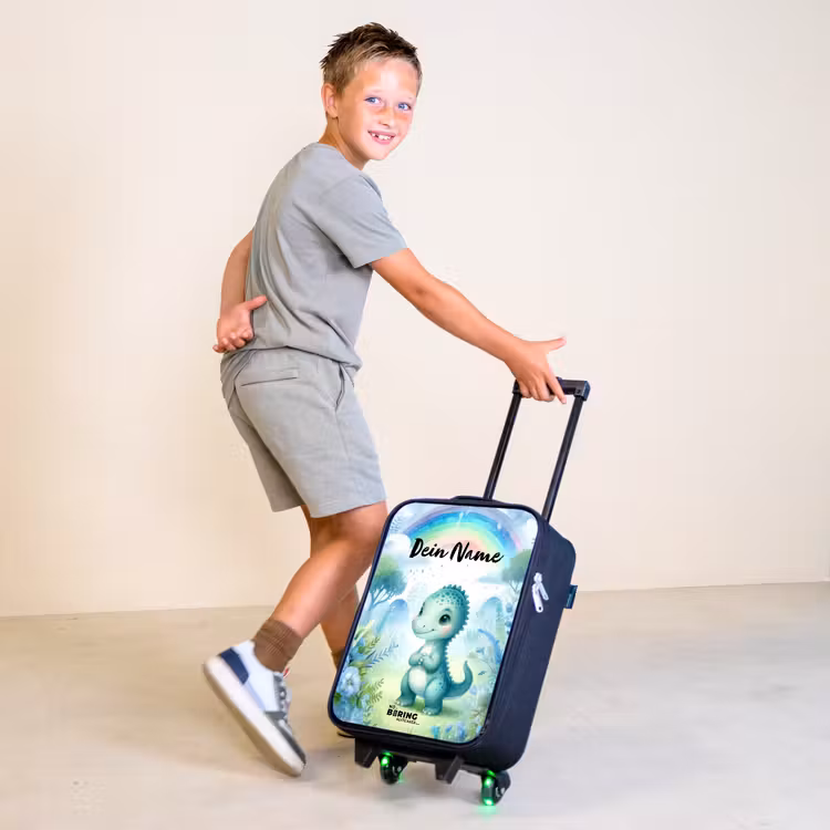 Daantje Dino Kinderkoffer - Zwart klein -sfeer3