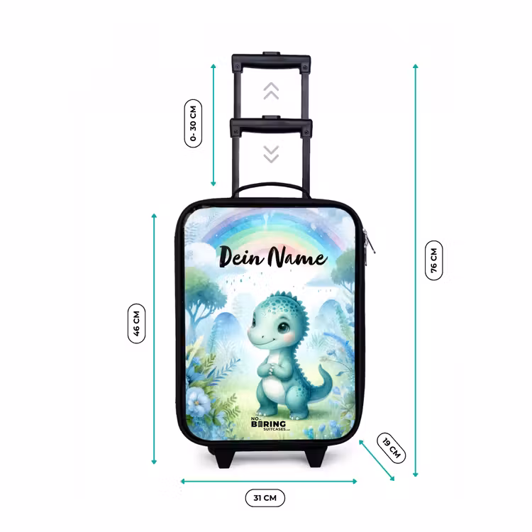 Daantje Dino Kinderkoffer - Zwart klein -productfoto_formaten