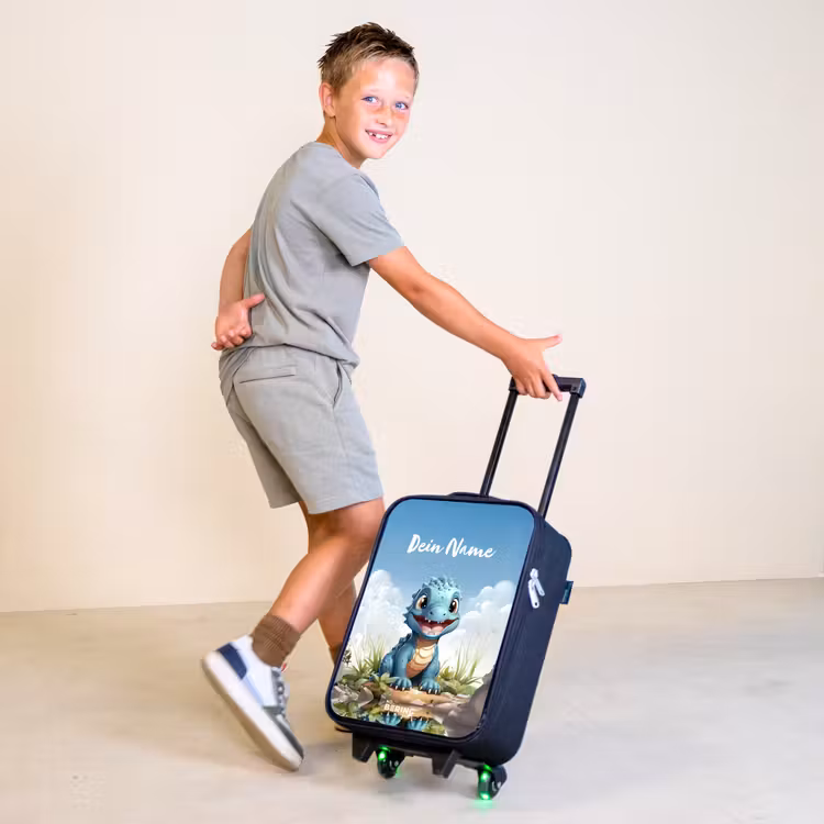 Darius Dino Kinderkoffer - Zwart klein -sfeer3