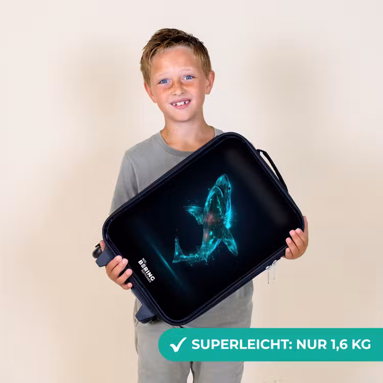 Digitale haaienkracht Kinderkoffer - Zwart klein -sfeer4_DE