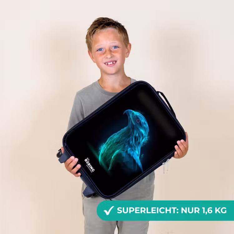 Digitale adelaar in profiel Kinderkoffer - Zwart klein -sfeer4_DE