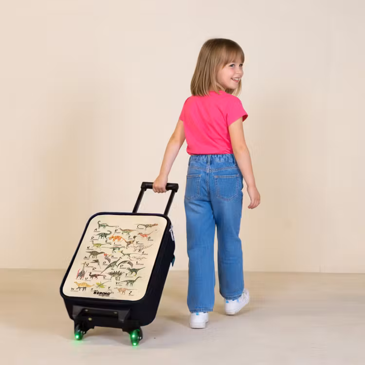 Dino alfabet Kinderkoffer - Zwart klein -sfeer1