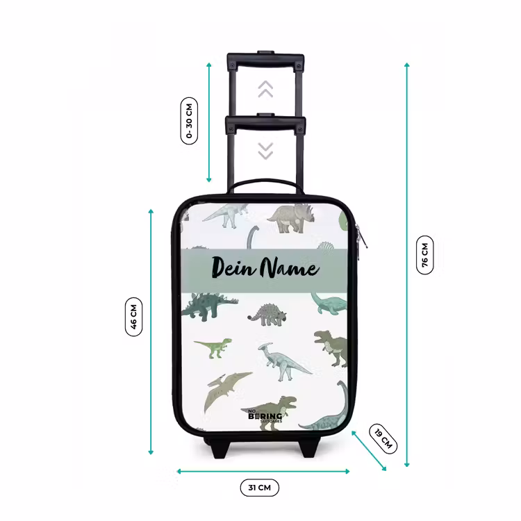 Dino Dynastie Kinderkoffer - Zwart klein -productfoto_formaten