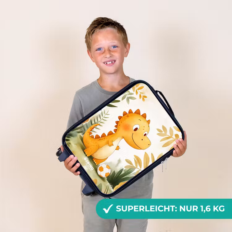 Dino - Voetbal - Oranje Kinderkoffer - Zwart klein -sfeer4_DE