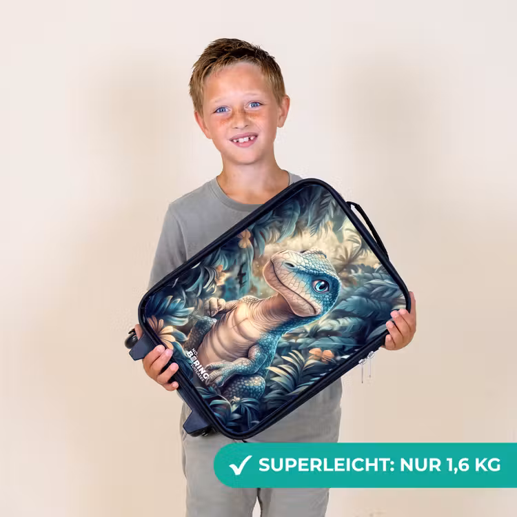 Dino in mystieke jungle met maanlicht Kinderkoffer - Zwart klein -sfeer4_DE