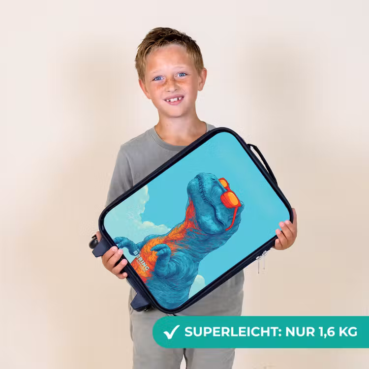 Dino met zonnebril Kinderkoffer - Zwart klein -sfeer4_DE