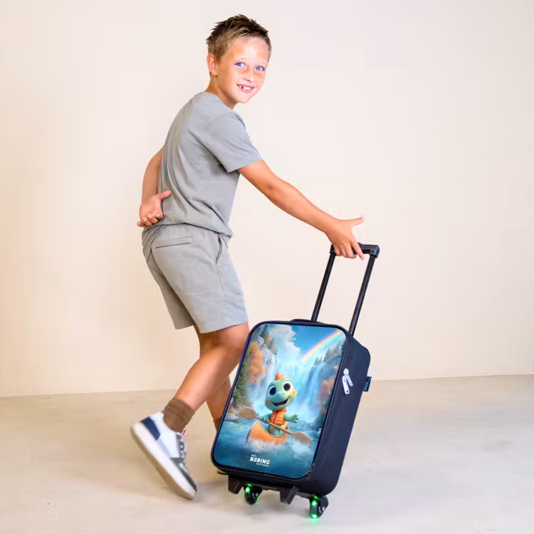 Dino - Natuur - Waterval Kinderkoffer - Zwart klein -sfeer3