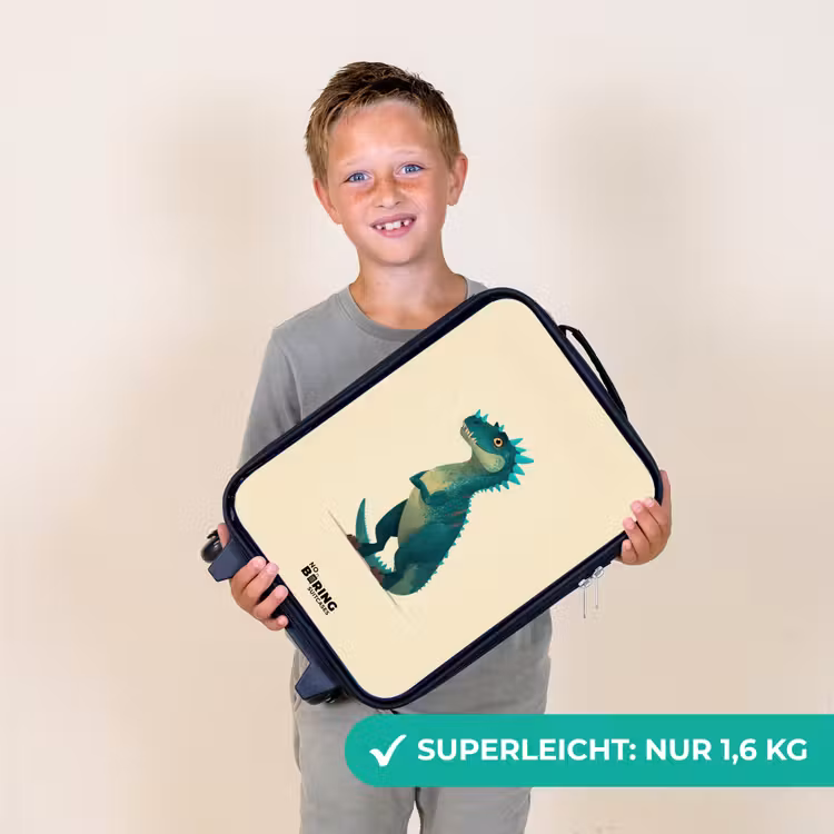 Dino - Dier - Blauw - Groen Kinderkoffer - Zwart klein -sfeer4_DE