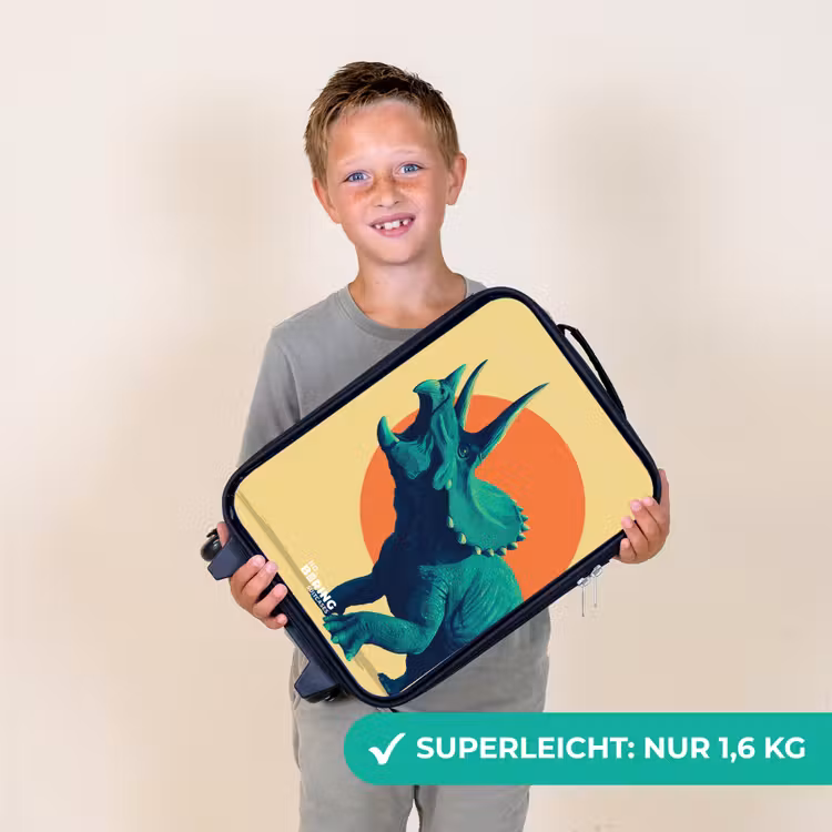 Dino - Triceratops - Dier Kinderkoffer - Zwart klein -sfeer4_DE