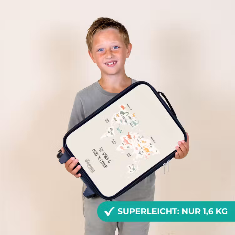 Dino wereldkaart Kinderkoffer - Zwart klein -sfeer4_DE