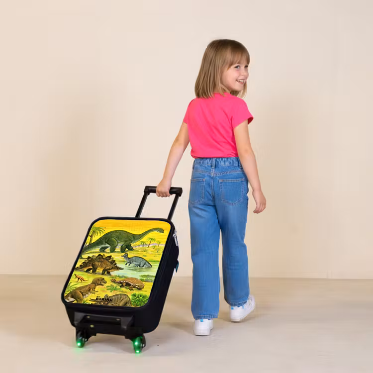Dino's bij het water Kinderkoffer - Zwart klein -sfeer1