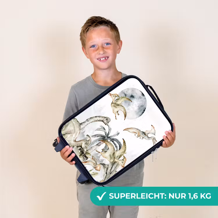 Dino's in de jungle Kinderkoffer - Zwart klein -sfeer4_DE