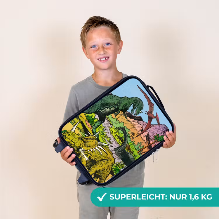 Dino's bij een vulkaan Kinderkoffer - Zwart klein -sfeer4_DE