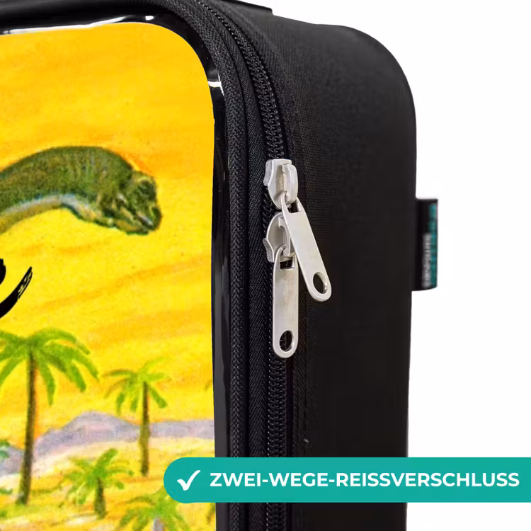Dinosaurus in Dinosaurusland Kinderkoffer - Zwart klein -rits_DE