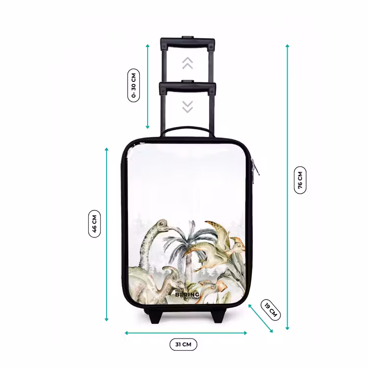Dino's in een ruig landschap Kinderkoffer - Zwart klein -productfoto_formaten