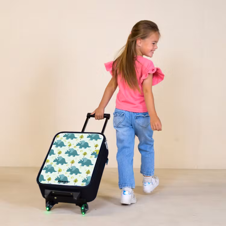 Dinos - Patroon - Natuur Kinderkoffer - Zwart klein -sfeer1