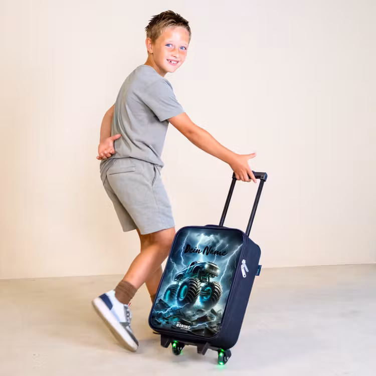 Thunder Wheels Kinderkoffer - Zwart klein -sfeer3
