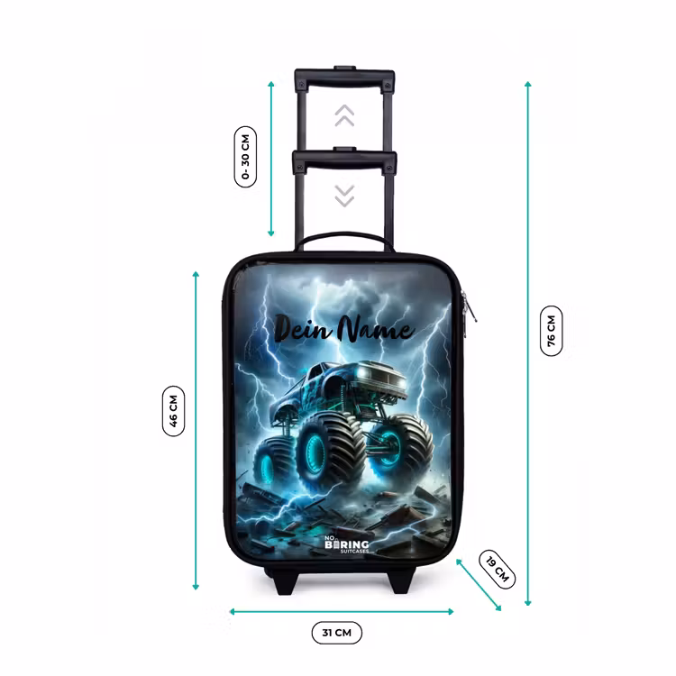Thunder Wheels Kinderkoffer - Zwart klein -productfoto_formaten