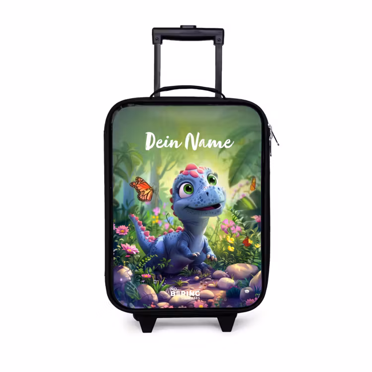 Donny Dino Kinderkoffer - Zwart klein -3d